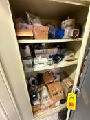 Spare Parts Cabinet, Including: Assorted Dayton Motors and Parts and S/S Motor Covers
