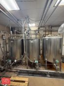 3-Tank S/S CIP System with Assorted Values, Piping and (2) Pumps