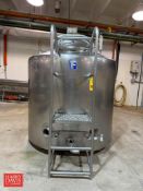 Feldmeier 400 Gallon Dome-Top S/S Starter Tank, S/N: E-184-99 with Bottom Sweep Agitator, Baffle and