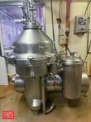 DeLaval Warm Milk CIP Separator, Model: WMRPX314 with Metering Value and Pressure Guage