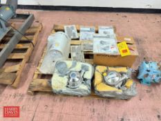 (2) NEW SPX 2” 1.5” S/S Pump Heads, (3) Leg Kits and NEW Baldor 3 HP 3,450 RPM Motor