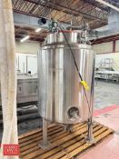Mueller 250 Gallon 316 S/S Jacketed Dome-Top, Dish-Bottom Vertical Mix Tank, Model: F, S/N: 262077-2