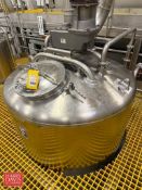 Feldmeier 500 Gallon Dome-Top, Dish-Bottom Mix Tank, S/N: E-0108-09 with Vertical Agitation and