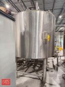 800 Gallon S/S Insulated Dome-Top, Dish-Bottom Vertical Mix Tank with Top Manway