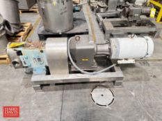 SPX Positive Displacement Pump, Model: 13001 with Baldor 10 HP Motor: Mounted on S/S Base