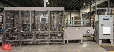 Schneider Case Packer, S/N: 3375-1118 with Nordson Hot Melt Glue System a, Gavity Reject Conveyor