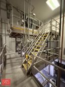 S/S Platform: 12’ x 16’ x 7’ with Steel Diamond Plated Flooring and Fiberglass Grated Stairs