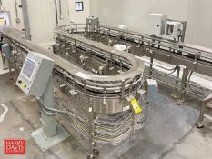 S/S Frame Single File Line Conveyor with S/S Top Cover, U-Turn Conveyor, Transfer Conveyor and AEI C