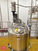 Feldmeier 250 Single Shell, Dome-Top, Dish-Bottom Mix Tank, S/N: E-0106-09 with Vertical Agitation