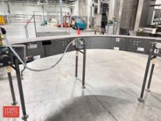 Arrowhead Painted Frame Product Conveyor: 138” x 18” with 90° Turn and Drive