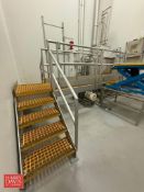 S/S Platform: 18’ x 32” x 37” with Fiberglass Grating and Stairs (Subject to BULK BID: Lot 45A)