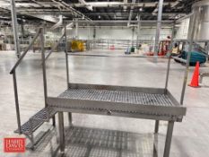 S/S Frame Platform: 84” x 30” with Grating and Stairs