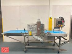 FM LaPointe Pneumatic Pastry Cutter with (2) Oval Water Drop Pattern Cutters and Die Carts, Belt Con