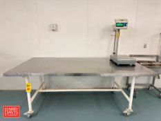 S/S Table: 8' x 4': Mounted on Casters