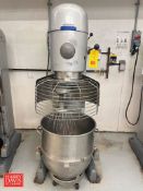 Hobart 140 QT (35 Gallon) Vertical Bowl Mixer, Model: V-1401, S/N: 11-1024-101 with S/S Bowl, Whisk,