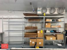 S/S Metro Racks: 4' x 2' x 6': Mounted on Casters