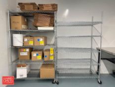 S/S Metro Racks: 4' x 2' x 6': Mounted on Casters