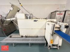 Teckno-Matik Croissant Machine, Model: CD4000 with Input/Output Belt Conveyor