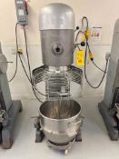 Hobart 80 QT (20 Gallon) Vertical Bowl Mixer, Model: M802, S/N: 11-1038-058 with S/S Bowl, Whisk, Pa