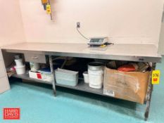 S/S Table: 10' x 3' with Drawer