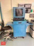 Foreman's Desk with Monitor: Mounted on Casters