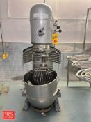 Hobart 140 QT Vertical Bowl Mixer, Model: V-1401, S/N: 11-1035-751 with S/S Bowl, Whisk, Paddle and