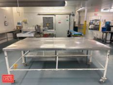 S/S Table: 8' x 3': Mounted on Casters