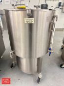 55 Gallon Jacketed Portable S/S Tank with Vertical Side/Bottom Scrape Agitation
