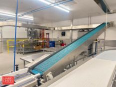 2021 GEA S/S Framed Conveyor: 70' x 1', Model: TRA400, S/N: 5469-5451-7816 with (2) 90° Turns, Incli