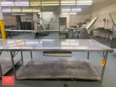 S/S Table: 8' x 4' with (2) Drawers