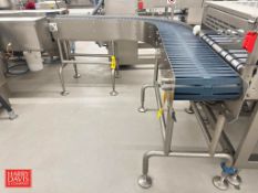 S/S Framed Conveyor: 9' x 1' with 90° Turn and Drive