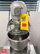 20 QT Vertical Bowl Mixer with S/S Mixing Bowl, Cart, Whisk, Paddle and Bowl Guard