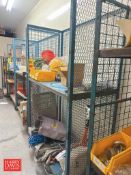 Caged Racks: Mounted on Casters with Ratchet Levelers, Safety Switches, Screws, Washers and Mold Rin