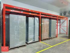 Sections: Pallet Racking: 8' x 8' and (3) Shelves: 7' x 6', 12' x 6', 4' x 76