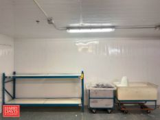 Rack: 8' x 4' and (2) Portable Poly Totes: 4' x 2' x 17