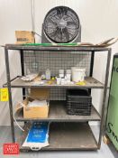 Carts with Conduit, Shovel, Assorted Piping, (5) 44 LB Water Softener Salt Pellets and (4) 5 Gallon