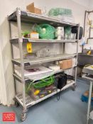 Poly Tote: Mounted on Casters, Assorted Cords and Hoses