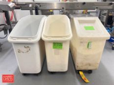 Poly Dry Ingredient Bins: Mounted on Casters
