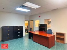 (4) Desks, (2) Chairs, Office Hutch and Book Case