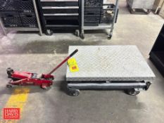 Hydraulic Floor Jack and Portable Diamond Plate Weight Scale
