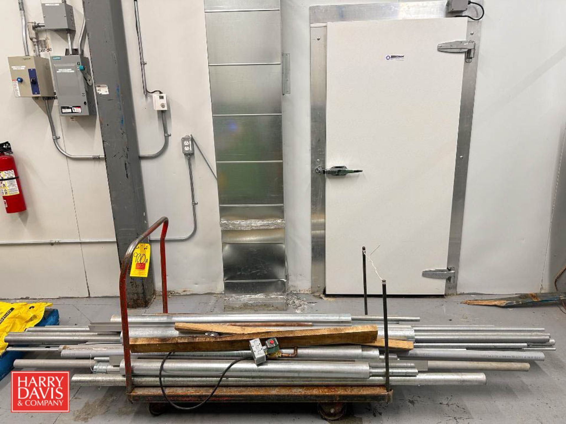 Carts with Conduit, Shovel, Assorted Piping, (5) 44 LB Water Softener Salt Pellets and (4) 5 Gallon - Image 2 of 6