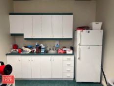Breville Microwave, Electric Water Chiller, Gibson Refrigerator, Table, (3) Chairs, Coffee Maker, To