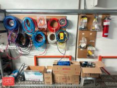 Assorted Tubing, Pneumatic Valves, Conveyor, Motors and Outlet Housing