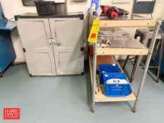 One-Line Labeler, Heat Gun, Tool Box and Shelf: 4' x 18