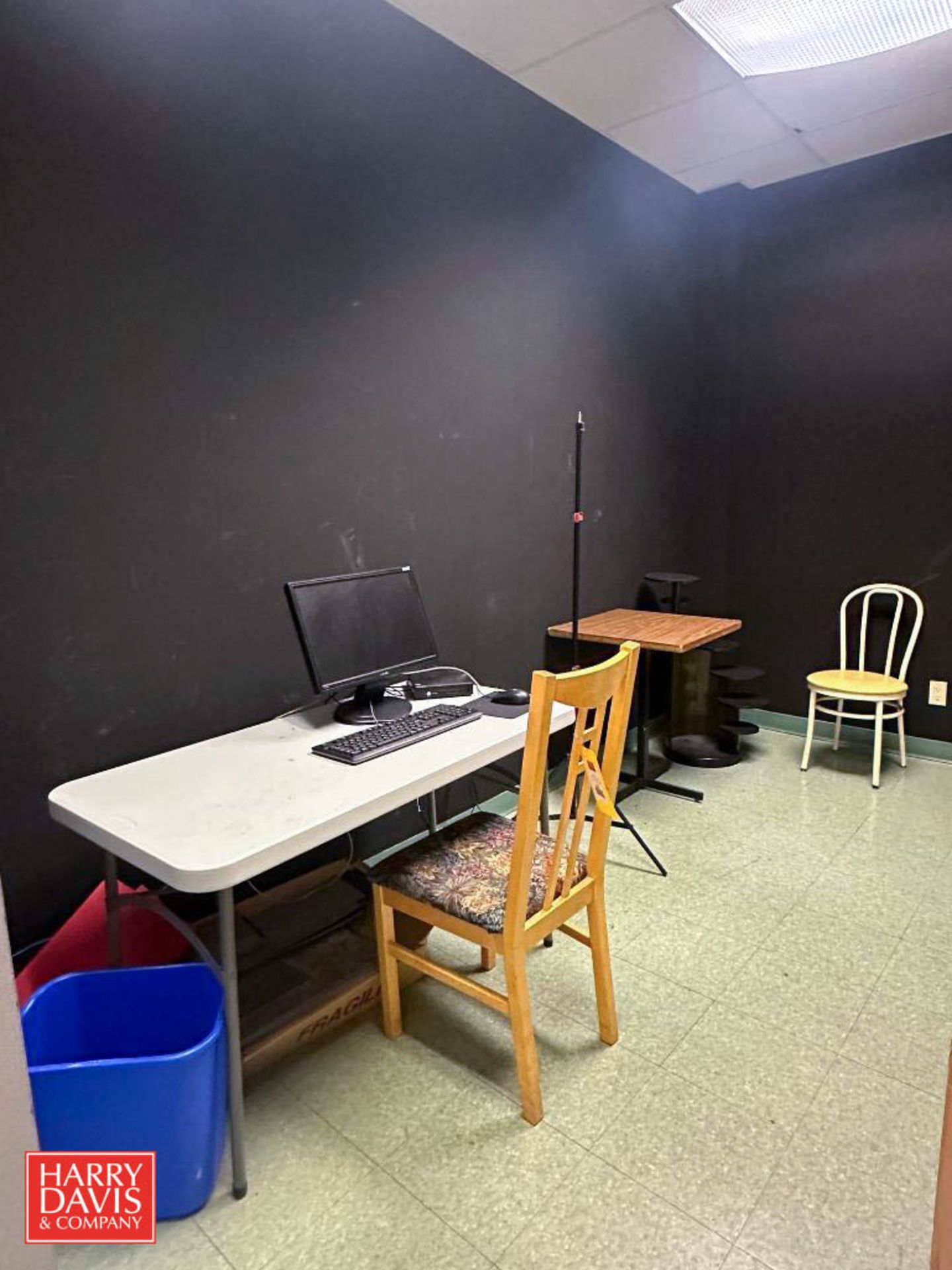 Cabinet: 37" x 19" x 77" H, (2) Tables, (2) Chairs