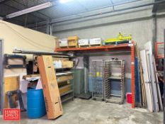 (4) Racks: Mounted on Casters, Shelf Components Light Bulbs, Equipment Inspection, (2) NEW Metro Rac