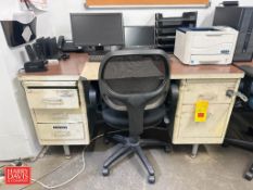 Monitor, Dell Laptop, Phone, Keyboard, Mouse, Xerox Printer and Chair
