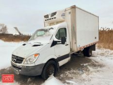 2012 Mercedes 14' Box Truck, Model: 3500 with Zinati Chiller, Model: FZ348, Model: 4Z248, Vin#: WDAB