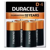 (12) Duracell Coppertop D Batteries, 4 Ct