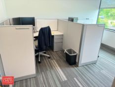 Steelcase 2-Person Modular Workstation with (2) Chairs (IT Equipment & Contents Not Included)